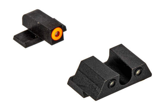 Night Fision Perfect Dot night sight set with U-notch, orange front and black rear ring for the Springfield XD-S.
